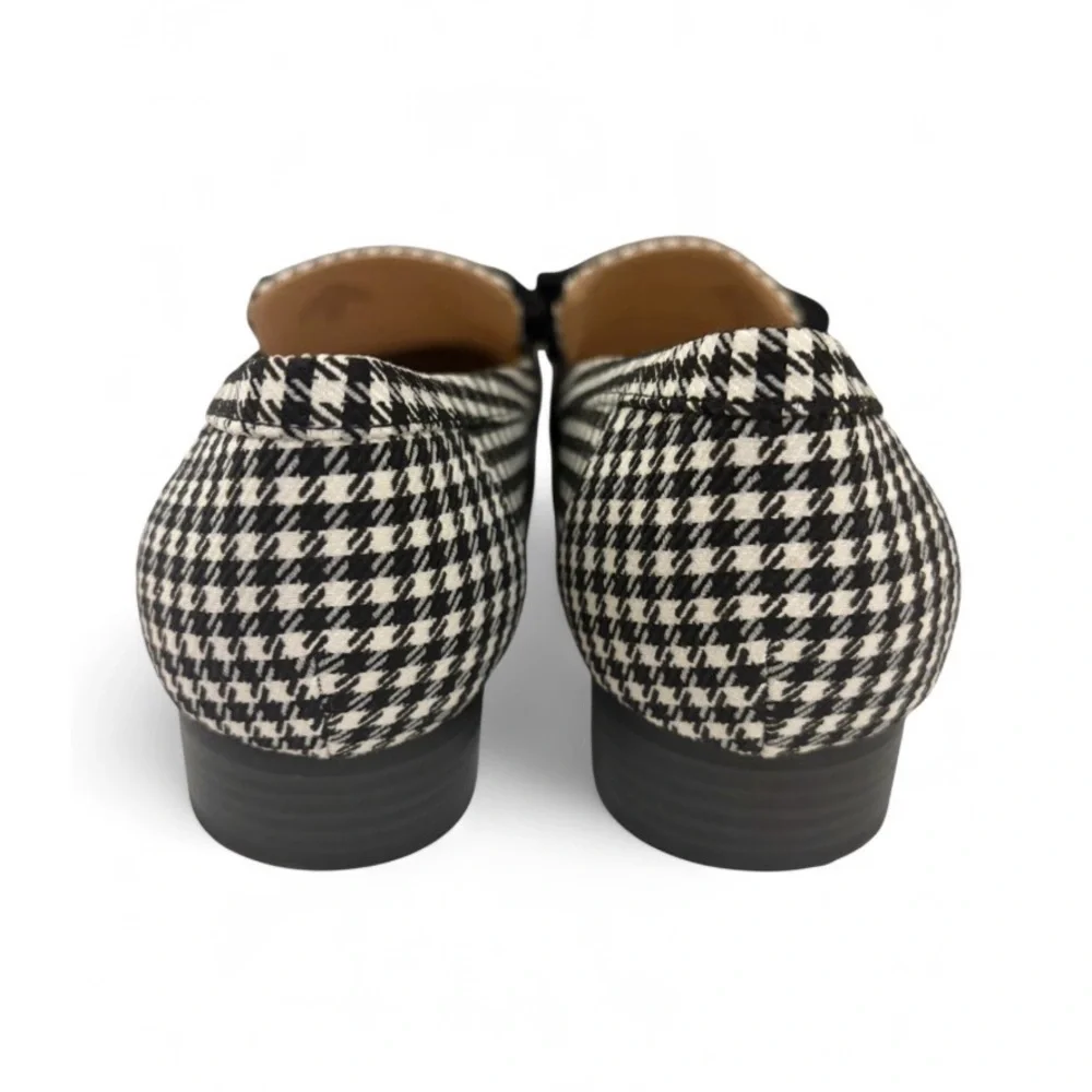 Women’s Bandolino Black and White Houndstooth Slip-On Bow Loafers Sz 7.5 - Picture 5 of 12